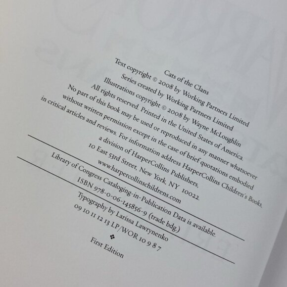 Warriors Cats of the Clans Book Hard Cover Illustrated - Picture 9 of 12